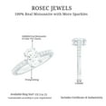 thumbnail image 6 of Rosec Jewels Moissanite Oval Engagement Ring for Her - 6X8 mm - D-VS1 Quality, 14K Yellow Gold, US 6.50, 6 of 7
