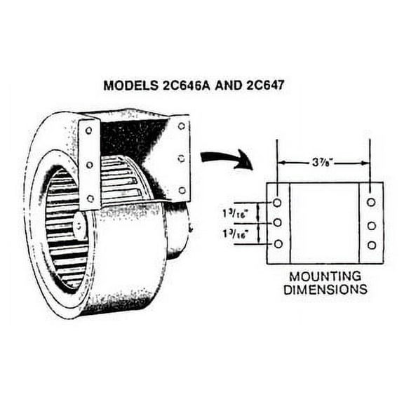 Dayton Model 2C647 Blower 134 CFM 1500 RPM 115 Volts 60/50hz