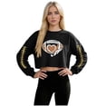 thumbnail image 2 of Gamivast Womens Graphic Tees Football Heart Game Day Print Sweatshirts Crew Neck Long Sleeve Pullover Tops Loose Fit Athletic Workout Outfits, 2 of 5
