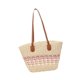 thumbnail image 1 of Bolso de hombro para mujer, bolso bandolera, bolso tote portátil, bolso de playa tejido para el trabajo. Rosa beige, 1 of 9