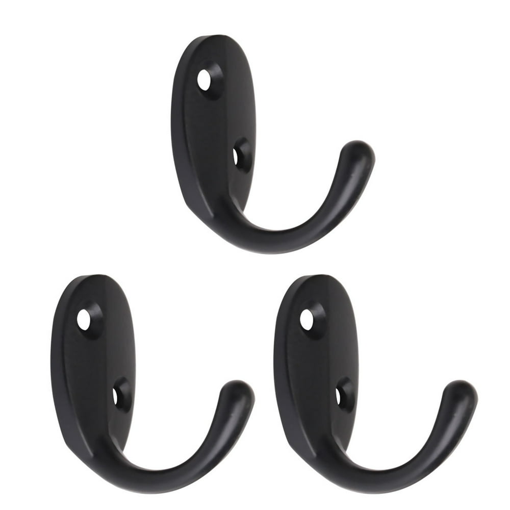 3pcs Wall Hooks Zinc Alloy Hook Caps Coat Towel Wall Bathroom DIY