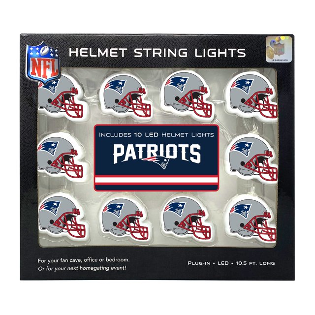 Party Animal NFL New England Patriots - Cadena de luces LED para casco