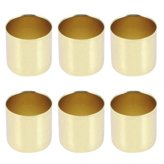 UNOMOR 6Pack Iron Candlestick Holder Golden Color for Event Decoration