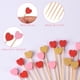 thumbnail image 3 of Pack de 100 Palillos de Bambú con Forma de Corazón en Colores Rosa Rojo y Dorado para Cócteles y Aperitivos, 3 of 5
