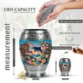 thumbnail image 2 of KARYLIZ Dolphin Urns for Human Ashes Adult - Mini Keepsake Funeral Urns for Adult Ashes Women - Blue Funeral Urn for Male & Female - Roses Decorative Urn for Mom - Combo 10 Inch & 3 Inch - Set of 5, 2 of 7