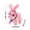 B-Pink, variant on SteadlineInteractive Realistic Plush Bunny Toy with Moving Ears and Sound Effects for Youngsters Easter Gift and Imitation Pet Companion with Jumping Twitching Actions