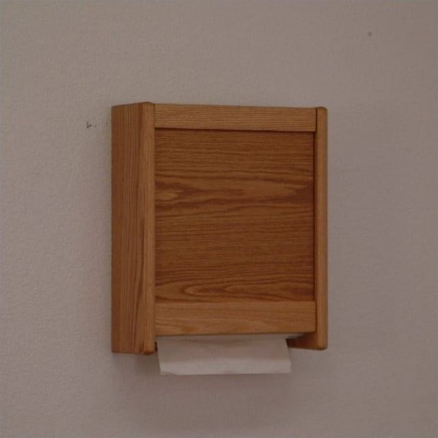 Wooden Mallet Paper Towel Dispenser in Light Oak
