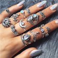 thumbnail image 1 of Conjunto de anillos para mujer, anillos para niñas, conjunto de anillos con abalorios para mujer, joyería boho, accesorios punk, bagues, anillos para mujer, schmuck Tan Jianjun unisex, 1 of 2