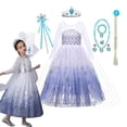 thumbnail image 2 of Vestido de princesa Elsa para niñas, ropa de malla con lentejuelas, de 2 a 10 años, para cumpleaños, Halloween, carnaval, fiesta, disfraz de niñas, 2 of 5