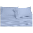 thumbnail image 1 of Royal Hotel Solid Blue 550-Thread-Count 4pc Olympic Queen Bed Sheet Set 100-Percent Combed Cotton, Sateen Solid, Deep Pocket, 1 of 5