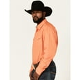 thumbnail image 2 of Roper Men's Poplin Long Sleeve Pearl Snap Western Shirt Orange Large, 2 of 4