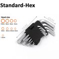 thumbnail image 1 of 9PCS Hex Key Allen Wrench Set, L Shape Metric Assortment with HEX/TORX/BALL END,Maintenance Hand Tool Kit for Furniture/DIY/BIKE Standard-Hex, 1 of 6