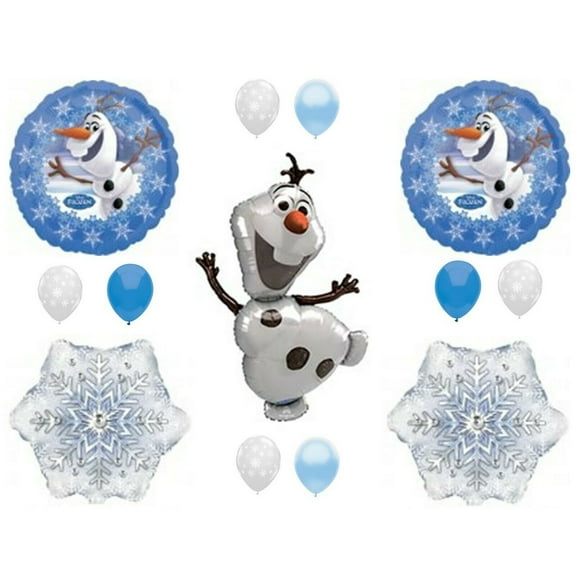 Snowman Olaf Winter Happy Birthday Party Balloons Decorations Supplies