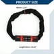 thumbnail image 4 of Candado de cadena de seguridad para bicicleta Unique Bargains, candado de combinación reiniciable de 5 dígitos, 60 cm, negro y rojo, 1 pieza, 4 of 6
