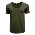 thumbnail image 2 of Ndbuld Men's T-Shirts Men Henley Shirts Casual Stylish Basic Short Sleeve Fashion T-Shirt Men's Solid Color Beach Gym Pocket Short Sleeve Round-Neck Blouses Shirts Summer Savings Evergreen Green XL, 2 of 5