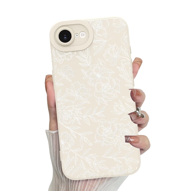 Funda de teléfono MZELQ para iPhone 16E de silicona con flores y rosas