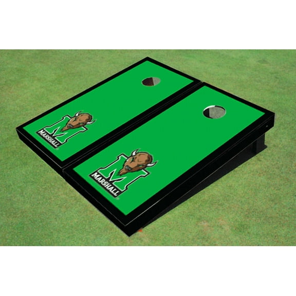 Marshall University Black Matching Border Cornhole Boards