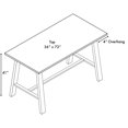 thumbnail image 6 of KFI Studios Urban Loft 6' x 3' Bar Table, Solid Wood Espresso Top, 6 of 6