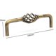 thumbnail image 4 of lote De 4 Poignes- Bronce/96mm De Tiroir Vintage Avec Vis Boutons Pour Porte Armoire Dsign Creux, 4 of 4
