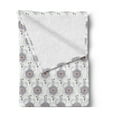 thumbnail image 2 of Tattoo Soft Flannel Fleece Throw Blanket, Mandala Inspired Floral with Arrows and Yoga, Cozy Plush for Indoor and Outdoor Use, 50" x 60", Lilac Pale Blue Yellow, by Ambesonne, 2 of 5