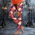 thumbnail image 2 of mgoYE Halloween Pajamas Pants Women Women's Halloween Ankle Length Seasonal Printed Leggings Women Legging Size XXL, 2 of 7