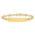 thumbnail image 3 of Auriga 925 Sterling Silver Gold-tone 6.25 inch Cross ID Bracelet for Women, 3 of 6