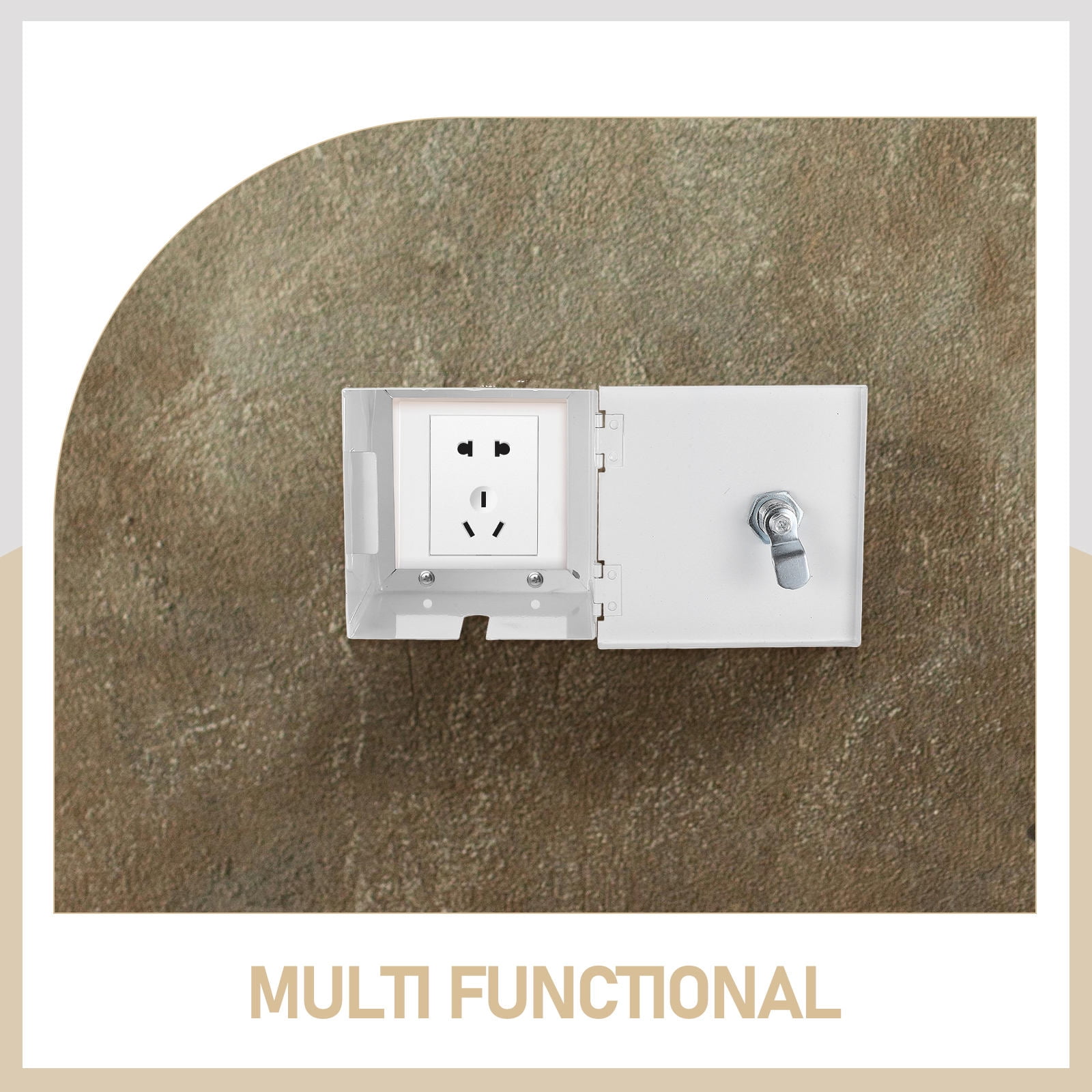 Raindrops Lockable Outdoor Electrical Box with Iron Case for Secure Storage of Accessories and Equipment