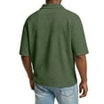 thumbnail image 5 of Fabrcox S-4XL Men's Waffle Polo Shirt Lapel Collar Button Up Shirts for Men Short Sleeve Big and Tall Spring Summer Men Golf Shirts, 5 of 8