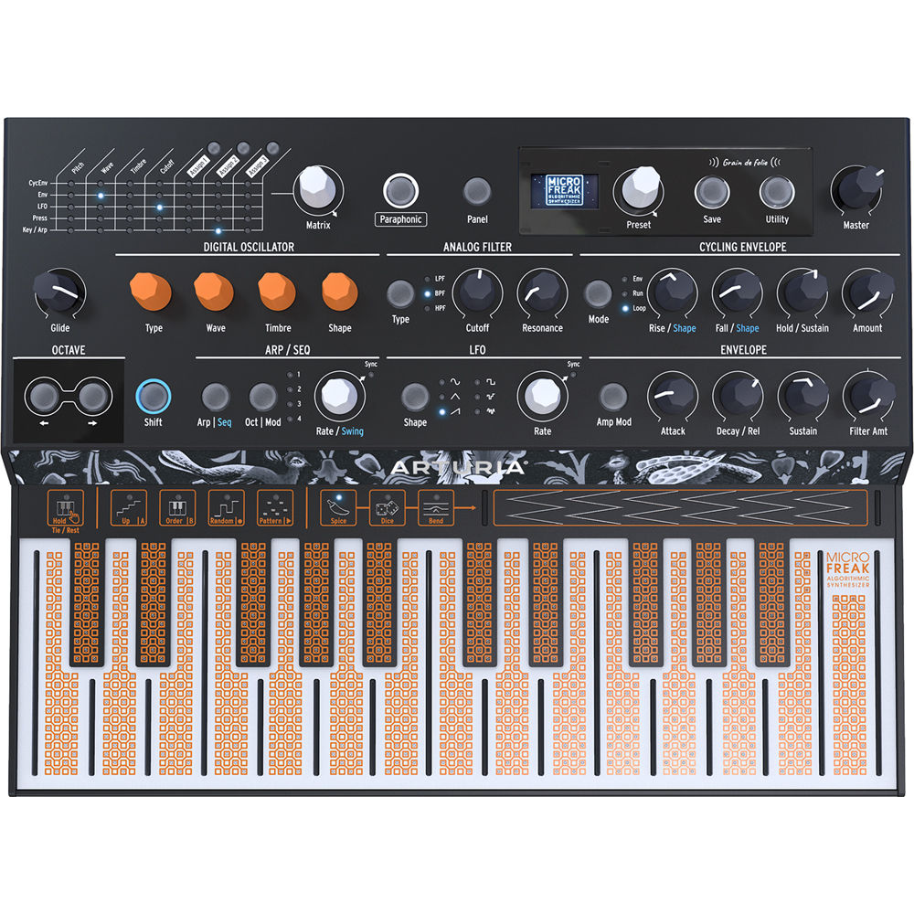 Arturia MicroFreak Vocoder Synthesizer Bundle with Gooseneck Mic