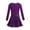 Dark Purple, variant on Girls Ballerina Long Sleeves Dance Leotard with Chiffon Wrap Skirt Ballet Dancewear Set Dark Purple S
