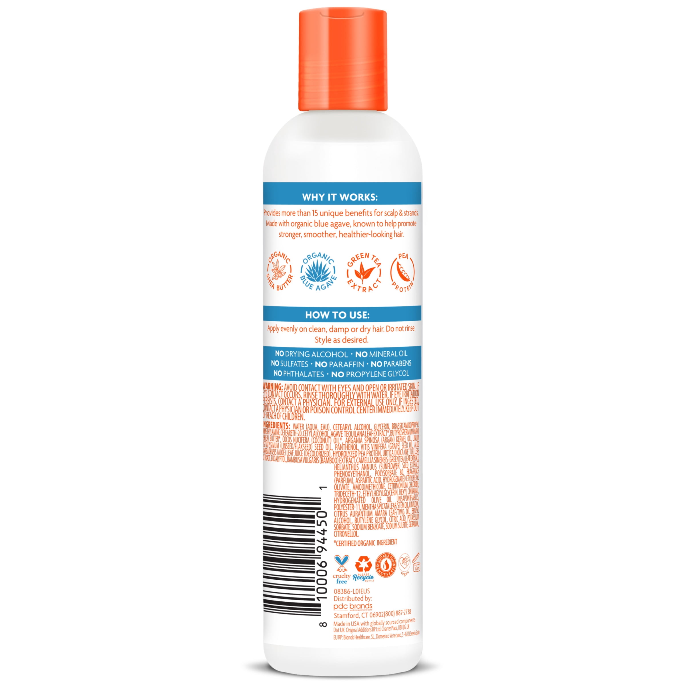 Cantu Weightless Daily Leave-in Conditioning Cream for Waves & Curls, 8 fl oz