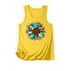 thumbnail image 4 of Playeras,Blusas y Tops,Ropa para Mujer Tallas grandes Camiseta sin mangas de verano para mujer, camiseta sin mangas con gráfico de flores , camiseta informal para vacaciones (Yellow, S), 4 of 5