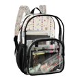 thumbnail image 2 of Large Clear PVC Backpack Heavy Duty See Through Backpack for Adults Work Travel, Cream Circus Animal Printed 12L, 2 of 8