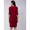 thumbnail image 5 of Zima Leto Women's Solid Peplum Fitted Dress, 5 of 7