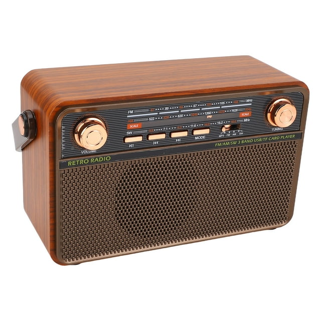 Radios Portable AM FM, Radio Speaker with 4 in 1 Design, Portable Radio with Digital FM Reception for Bathroom Applications