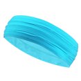 thumbnail image 1 of Diademas deportivas elásticas, bandas para el sudor absorbentes, bandas para el cabello para yoga, correr, fitness, gimnasio, accesorios, azul cielo, 1 of 5