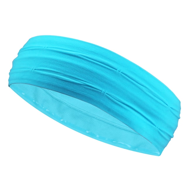 Diademas deportivas elásticas, bandas para el sudor absorbentes, bandas para el cabello para yoga, correr, fitness, gimnasio, accesorios, azul cielo