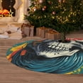 thumbnail image 6 of Yiaed Modern Hip-Hop Skull Print Christmas Tree Skirt , Tree SkirtsTree Mat for Christmas Winter Holiday Indoor Decorations-48", 6 of 7