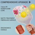 thumbnail image 2 of Pickleball Paddles Set Of 2, Fiberglass Surface, Spring Flowers Floral Print, 4 Balls & Bag, 2 of 5