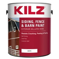 KILZ Siding, Fence, and Barn Paint, Exterior, White, 1 Gallon
