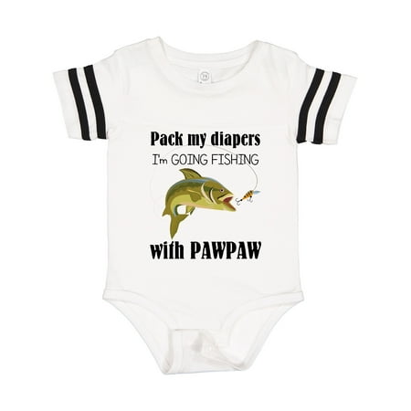 

Inktastic Pack My Diapers I m Going Fishing with Pawpaw Gift Baby Boy or Baby Girl Bodysuit