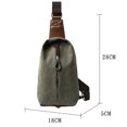 thumbnail image 2 of Hukapapa Bolso de Lona de Ocio Bolso Colgado en el Pecho-Cartero Estudiante Simple Bolso Masculino Colgado hacia atrásVerde, 2 of 5