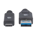 thumbnail image 2 of Cable USB Manhattan de USB-A macho a USB-C macho , 3m. Color negro. Manhattan 354981, 2 of 2