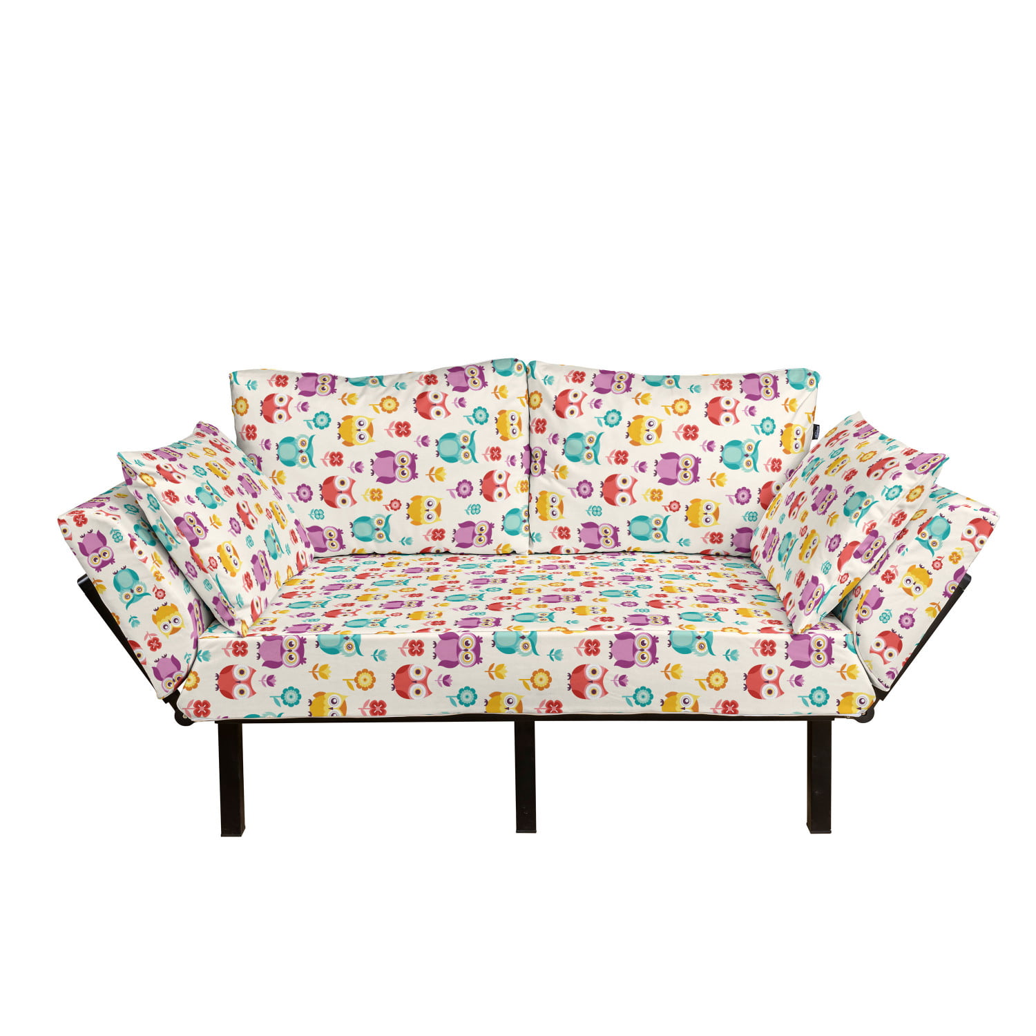 Owls Childrens Lily Foam Fold Out Sofa Bed Lounger