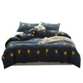 thumbnail image 1 of Juego de cama Vhermosa tamaño king con funda de edredón y fundas de almohada de algodón flores amarillas, 1 of 8