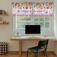 thumbnail image 5 of Easter Eggs Tier Curtains 36 Inch Length, Purple Tulip Flower Spring Bunny Butterfly Floral Cafe Short Curtains for Bathroom Sink, Small Kitchen Curtain Light Filtering Drapes 2 Panels 27.5"Wx36"L, 5 of 8