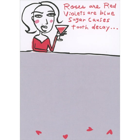 RSVP Roses are Red, Sugar Causes Tooth Decay Funny / Humorous Valentine's Day Card