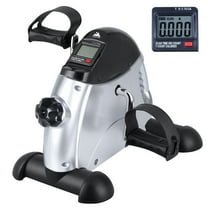 Under Desk Bike Pedal Exerciser,Evoland Indoor Cycling Exerciser Bike Silver,Holds 240 Lb