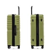 InUSA AURUM 28 Hardside Lightweight Checked Luggage with Spinner Wheels, Handle and Trolley, Green