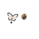 thumbnail image 5 of Reloj de pared de resina, estatua, escultura, figura, mini mueble de mesa, acrílico, funciona con pilas, mariposa, flor, imagen, adecuado para sala de, 5 of 8